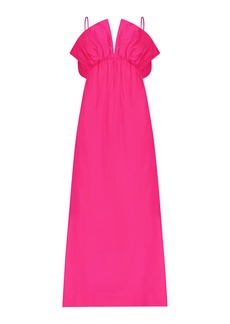 Mara Hoffman - Raquel Gathered Cotton Maxi Dress - Pink - US 2 - Moda Operandi