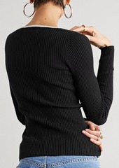 Mara Hoffman - Ribbed cotton-blend sweater - Black - S