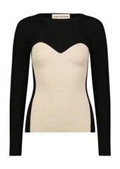 Mara Hoffman - Scarlett Stretch Cotton Knit Sweater - Black/white - L - Moda Operandi