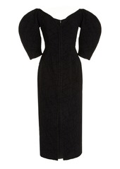 Mara Hoffman - Women's Leonara Off-The-Shoulder Organic Cotton-Linen Midi Dress - Black - Moda Operandi