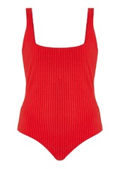 Mara Hoffman - Women's Percy Ribbed Knit Bodysuit - Red - Moda Operandi