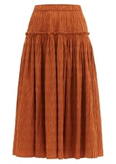Mara Hoffman Alejandra shirred organic cotton-blend skirt