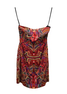 Mara Hoffman Back Cut-out Printed Mini Dress in Multicolor Rayon