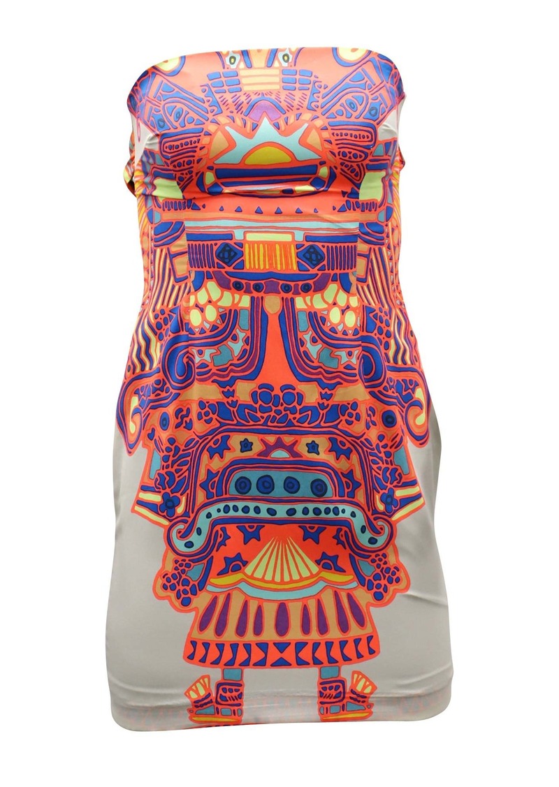 Mara Hoffman Back-tie Bodycon Mini Dress in Multicolor Polyester