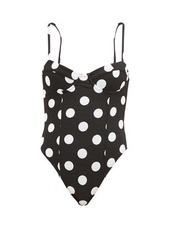 Mara Hoffman Desiree polka-dot bustier swimsuit