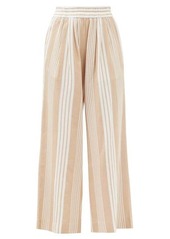 Mara Hoffman Paloma striped Tencel-blend trousers
