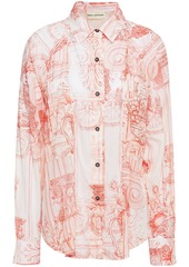 Mara Hoffman Woman Annys Printed Organic Cotton-gauze Shirt Coral