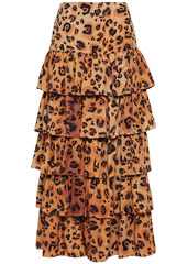 Mara Hoffman Woman Marzia Tiered Leopard-print Tencel-broadcloth Maxi Skirt Animal Print
