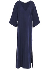 Mara Hoffman Woman Paola Organic Cotton-jacquard Maxi Dress Navy