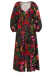 Mara Hoffman Woman Simone Printed Organic Cotton And Tencel-blend Midi Dress Black