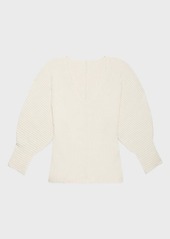 Mara Hoffman Olla Puff-Sleeve Organic Cotton Sweater
