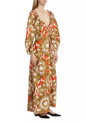 Mara Hoffman Ophelia Floral V-Neck Maxi Dress