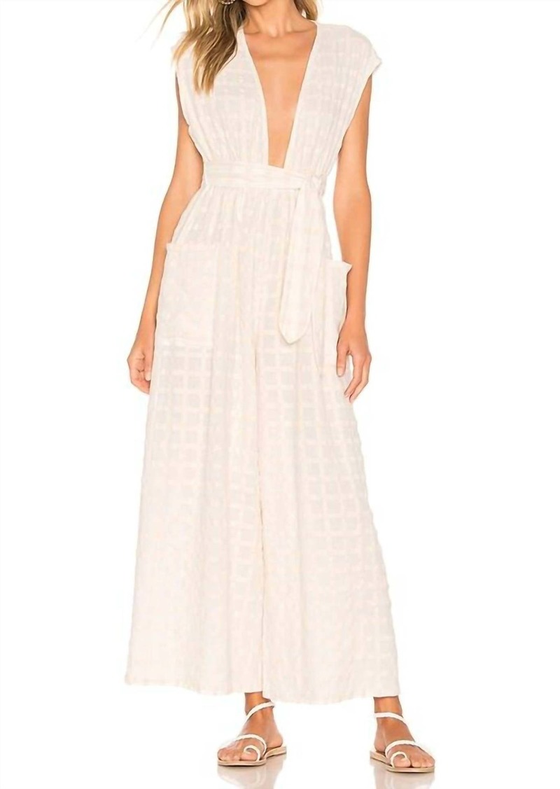 Mara Hoffman Whitney Jumpsuit In Wht Sand