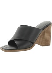 Marc Fisher Barli Womens Leather Criss-Cross Slide Sandals