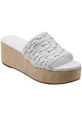 Marc Fisher Bashina Womens Woven Slip On Platform Sandals