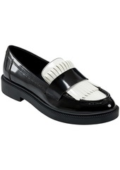 Marc Fisher Calixy Womens Faux Leather Two-Tone Loafers