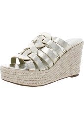 Marc Fisher Cazzie 2 Womens Faux Leather Criss-Cross Wedge Sandals