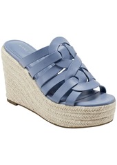 Marc Fisher Cazzie 2 Womens Faux Leather Criss-Cross Wedge Sandals