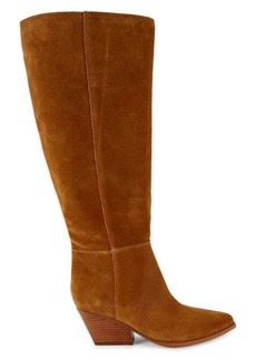 Marc Fisher Challi Riding Heel Suede Mid-Calf Boots