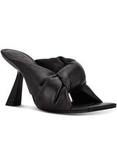 Marc Fisher Dellian Womens Leather Slip On Slide Sandals