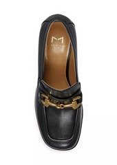 Marc Fisher Machi 85MM Leather Block-Heel Loafers