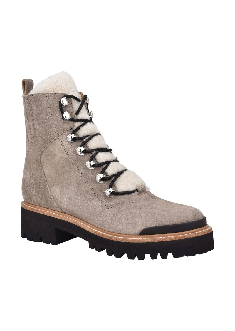 Marc Fisher Marc Fisher LTD Izzie Genuine Shearling Lace-Up Boot (Women ...