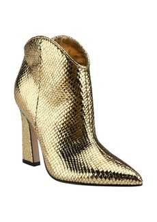 Marc Fisher LTD Masina Leather Bootie in Gold at Nordstrom Rack