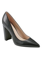 Marc Fisher Ltd Women's Abilene Block Heel Pointy Toe Dress Pumps - Black Suede