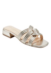 Marc Fisher Ltd Women's Casara Slip-On Square Toe Dress Sandals - Ivory Leather