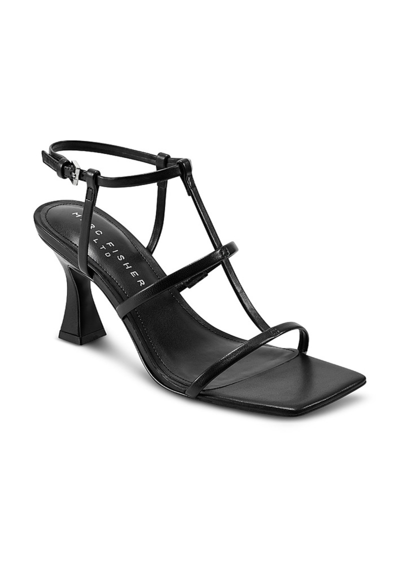 Marc Fisher Ltd. Women's Dennie Square Toe Strappy Mid Heel Sandals