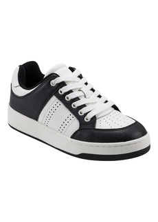 Marc Fisher Ltd Women's Flynnt Casual Lace-Up Sneakers - Black/White Leather