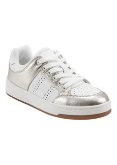 Marc Fisher Ltd Women's Flynnt Casual Lace-Up Sneakers - Ivory Metallic Leather