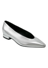 Marc Fisher Ltd Women's Gunner Pointy Toe Slip- On Dress Flats - Black Leather