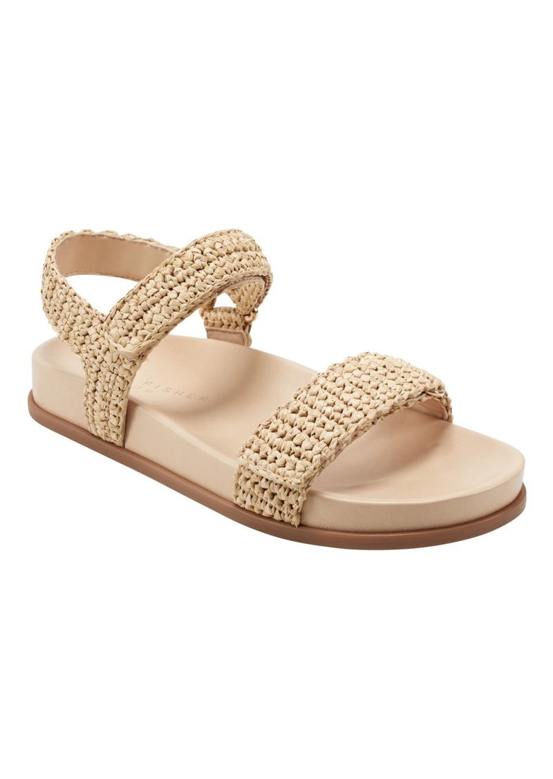 Marc Fisher Ltd Women's Lenore Round Toe Casual Sandals - Light Natural