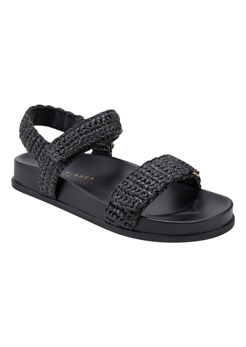 Marc Fisher Ltd Women's Lenore Round Toe Casual Sandals - Black