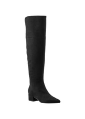 Marc Fisher Ltd Women's Lottie Pointy Toe Over The Knee Dress Boots - Black Leather