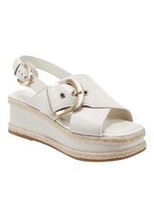 Marc Fisher Ltd Women's Renda Espadrille Platform Sandal - Light Natural Leather