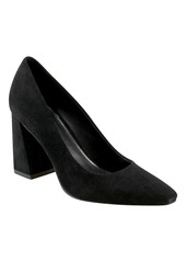 Marc Fisher Ltd Women's Yalina Slip-On Block Heel Dress Pumps - Black Suede