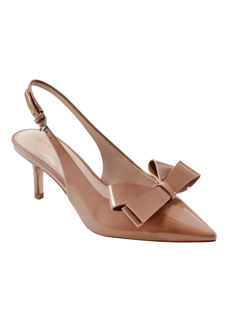 Marc Fisher Women's Allon Pointy Toe Dress Slingback Pumps - Light Brown