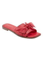 Marc Fisher Women's Finey Square Toe Slip-On Flat Sandals - Red