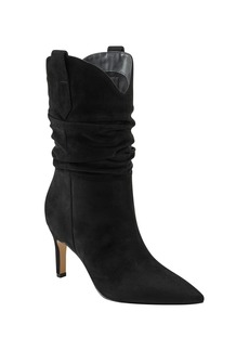 Marc Fisher Women's Gienna Stiletto Heel Dress Cowboy Booties - Black