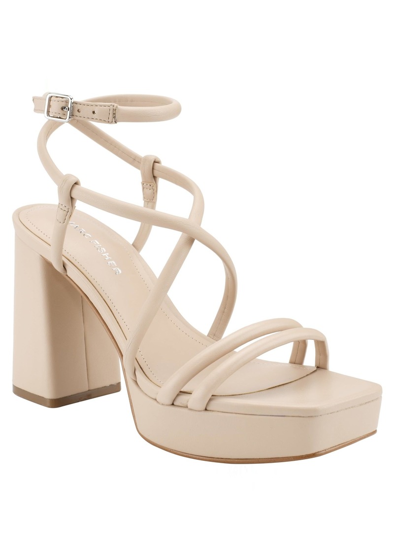 Marc Fisher Women's GODEA Heeled Sandal Lite Latte 0