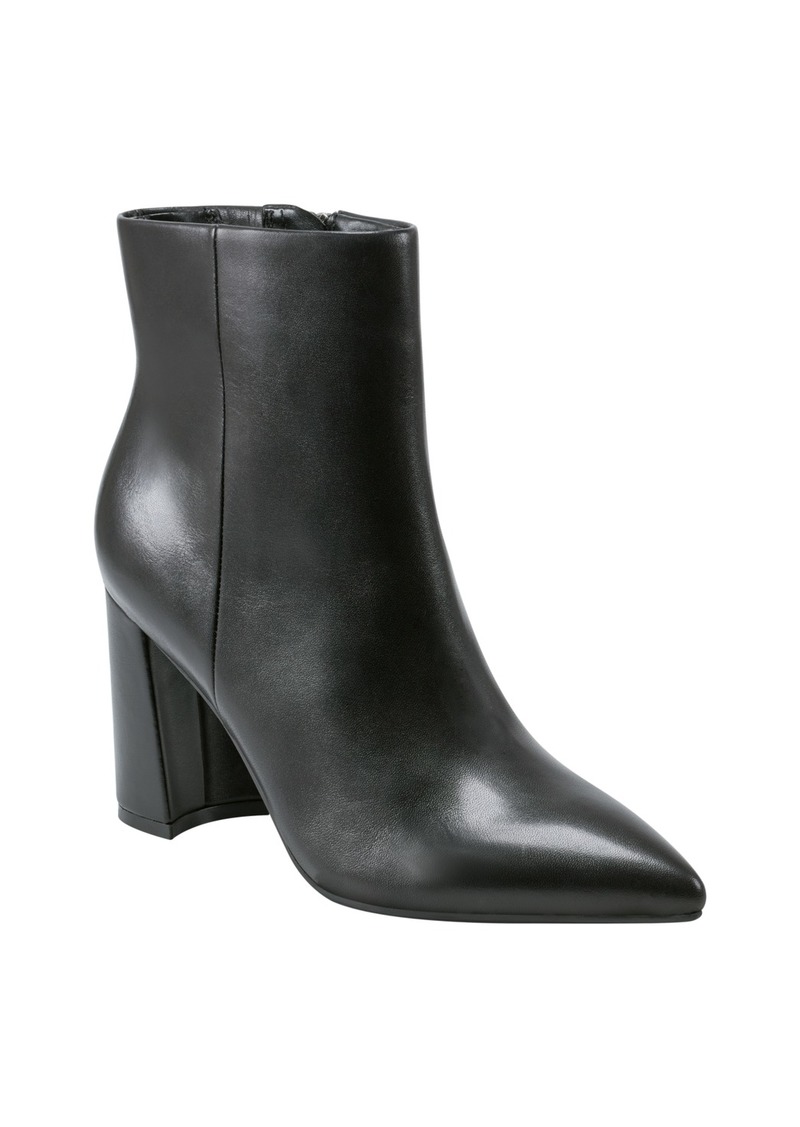 Marc Fisher Women's Greneda Block Heel Dress Ankle Booties - Black Leather