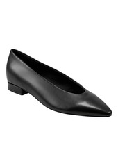 Marc Fisher Ltd Women's Gunner Pointy Toe Slip- On Dress Flats - Black Leather