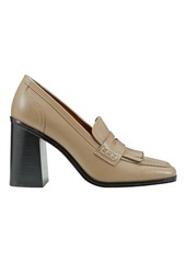 Marc Fisher Women's Hamish Block Heel Square Toe Dress Loafers - Taupe