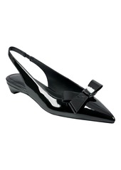 Marc Fisher Women's Kerrey Slingback Pointy Toe Dress Flats - Navy Patent