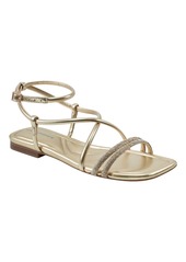 Marc Fisher Women's Lakity Strappy Square Toe Flat Sandals - Pink