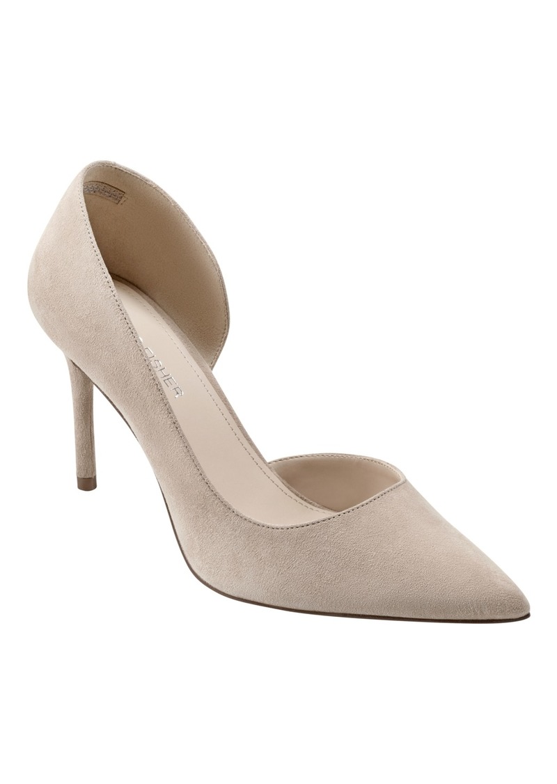 Marc Fisher Women's Meryl Pointy Toe Stiletto Dress Pumps - Light Natural Suede