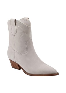 Marc Fisher Women's Nonie Western Pointy Toe Dress Booties - Taupe Suede