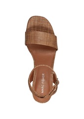 Marc Fisher Women's Sadel Block Heel Ankle Strap Dress Sandals - Cognac